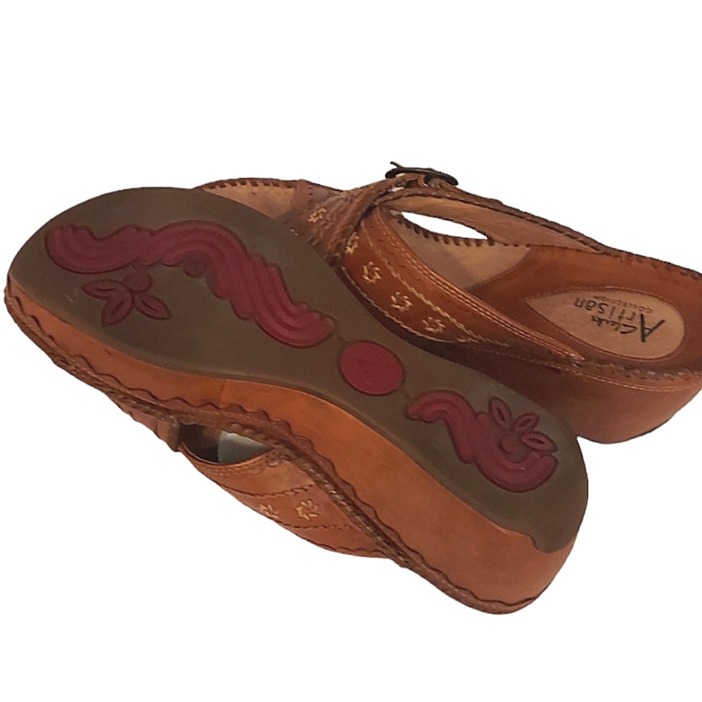 Clarks Artisan Collection Leather Clogs Size 9 - Picture 8 of 10